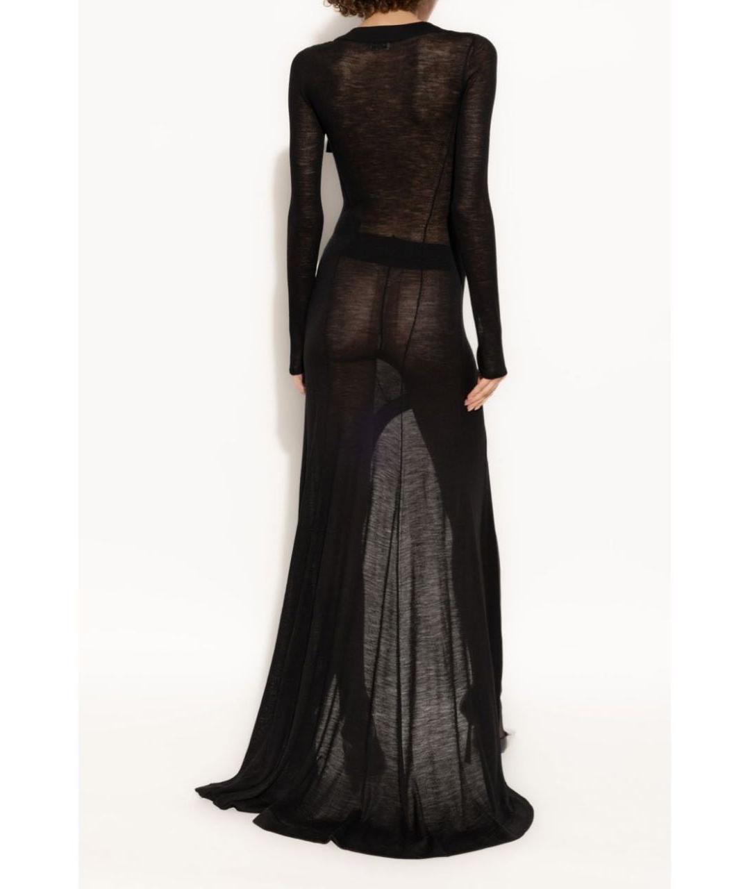 SAINT LAURENT Черное шерстяное платье, фото 3