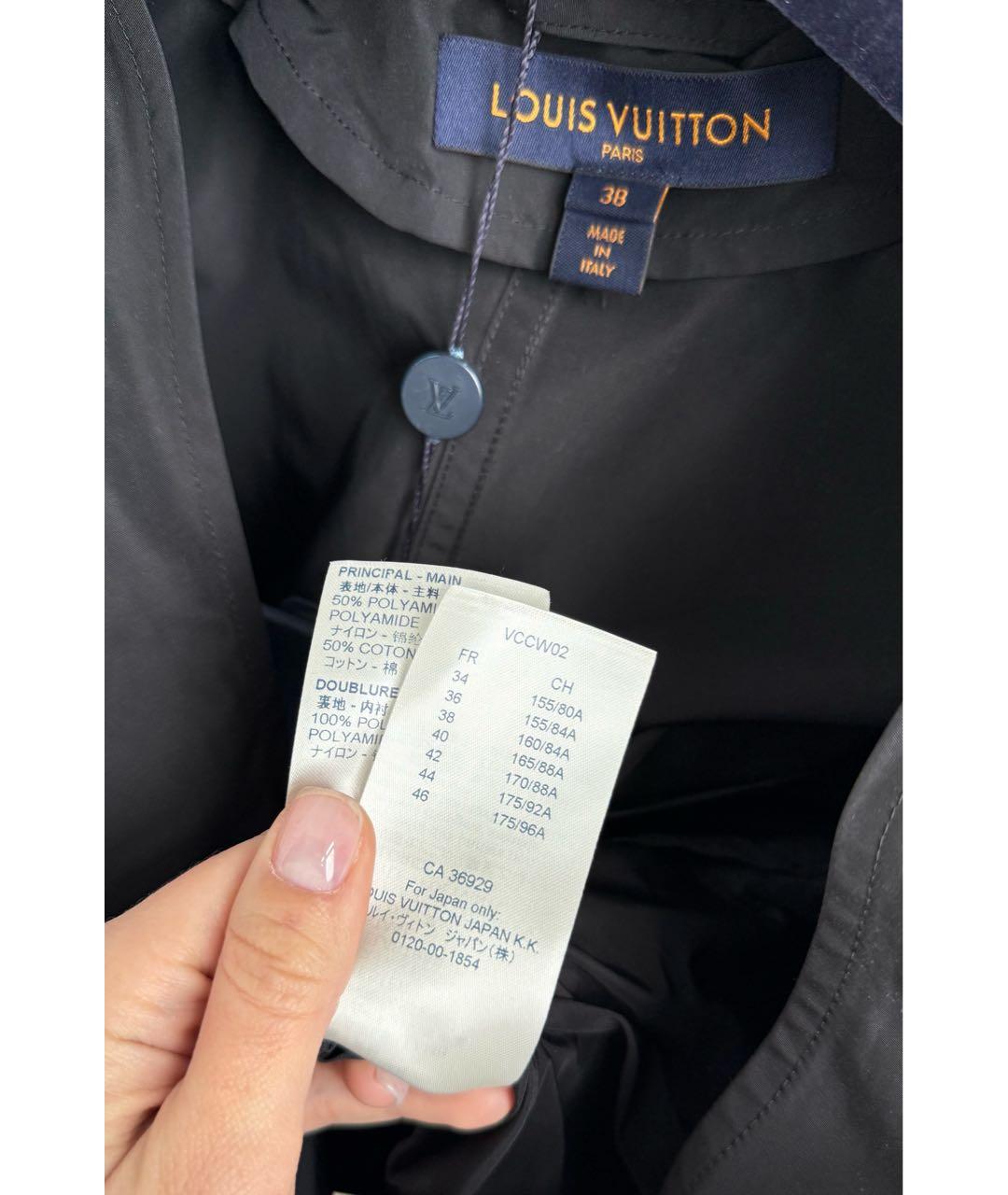 LOUIS VUITTON Черная хлопковая парка, фото 8