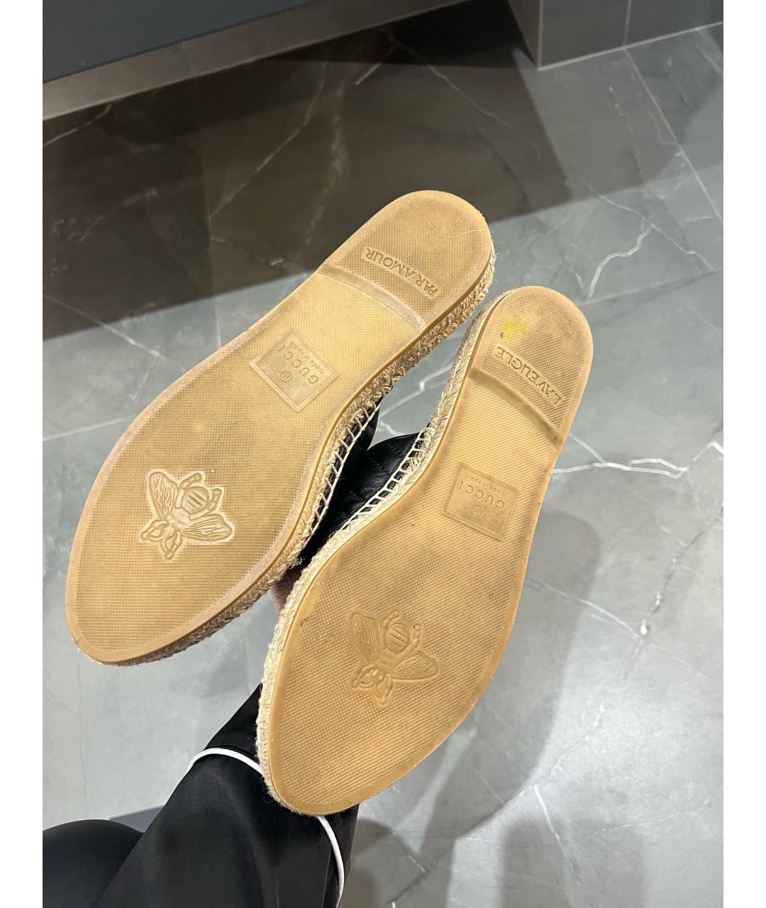 GUCCI Черные кожаные мюли, фото 8