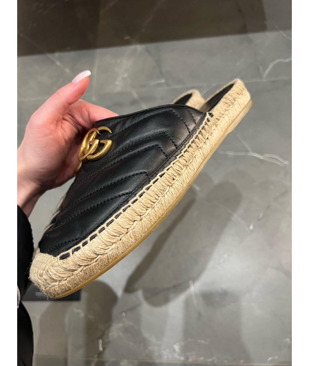 GUCCI Черные кожаные мюли, фото 7
