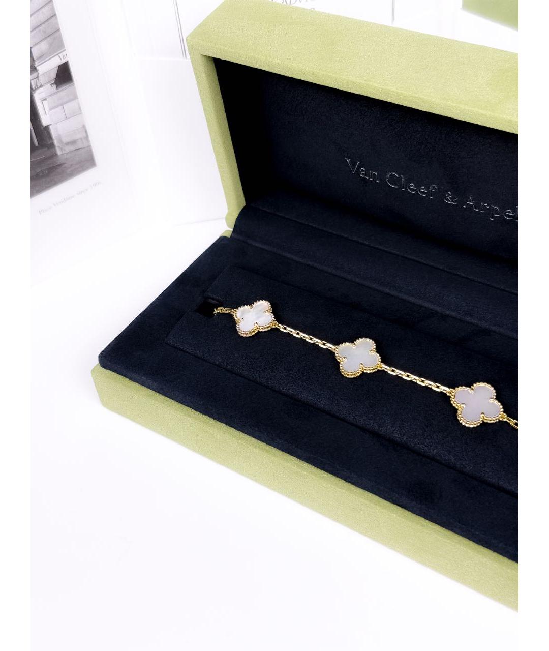 VAN CLEEF & ARPELS Белый браслет из желтого золота, фото 2