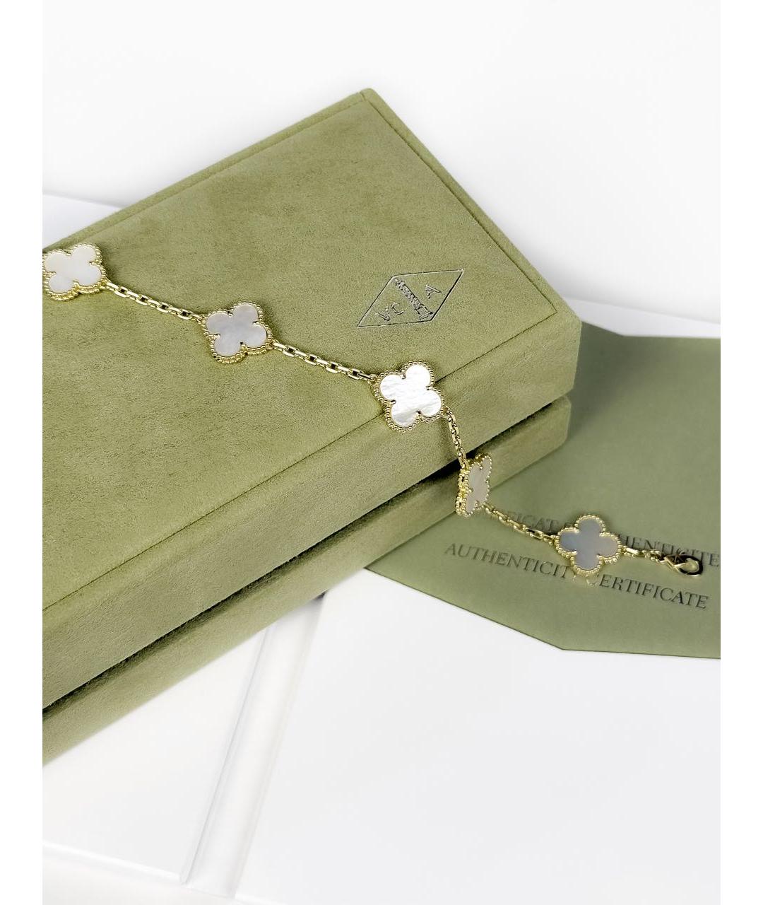 VAN CLEEF & ARPELS Белый браслет из желтого золота, фото 3