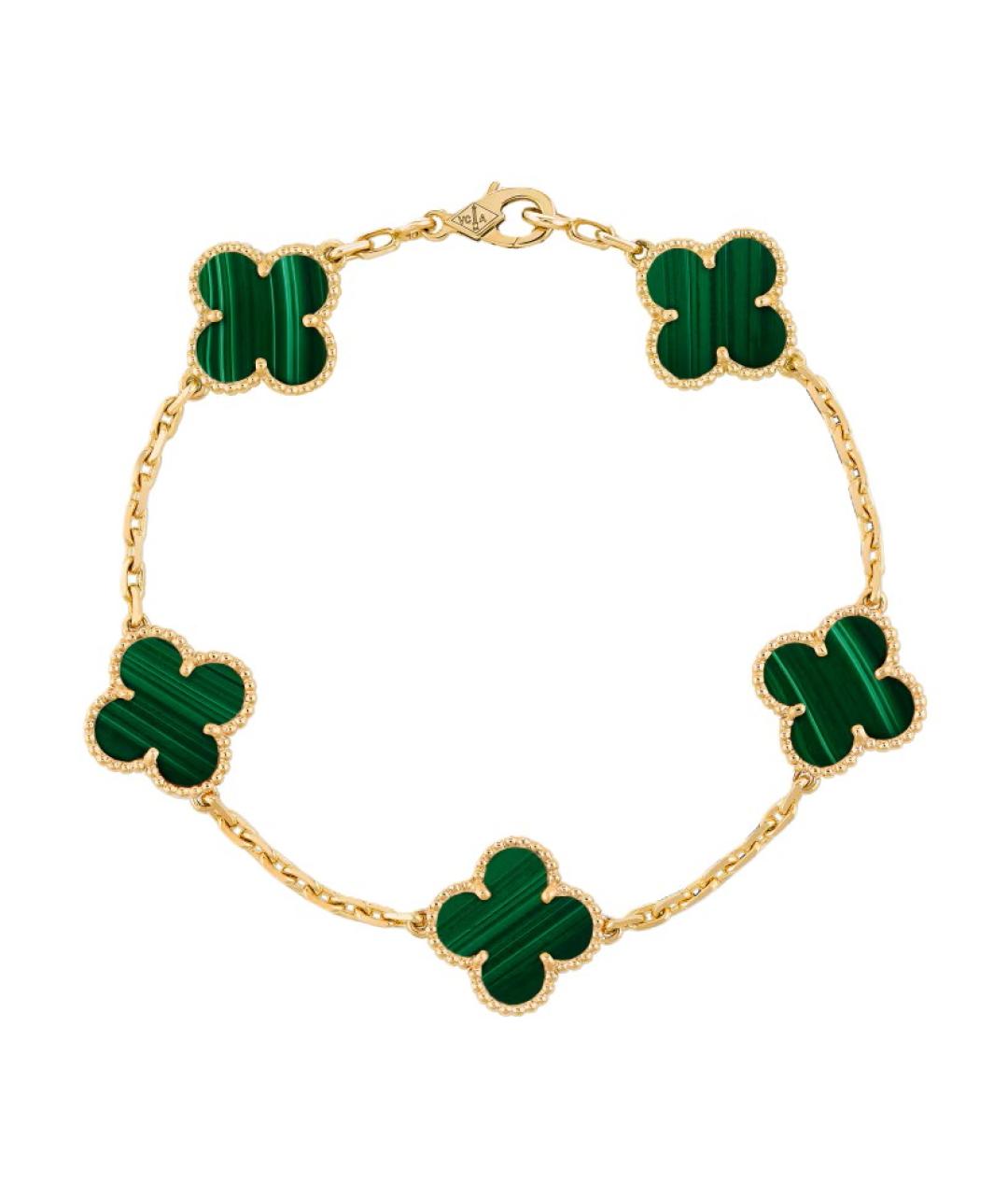 VAN CLEEF & ARPELS Зеленый браслет из желтого золота, фото 1