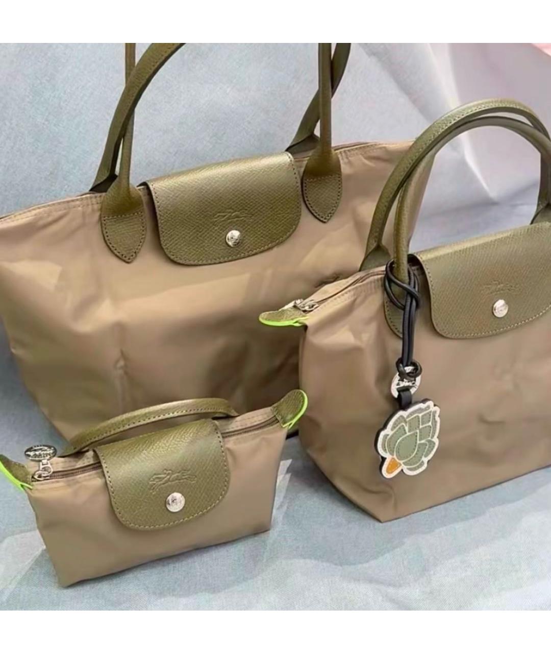LONGCHAMP Хаки сумка с короткими ручками, фото 5