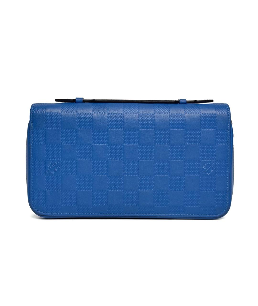 LOUIS VUITTON Синий кожаный кошелек, фото 1