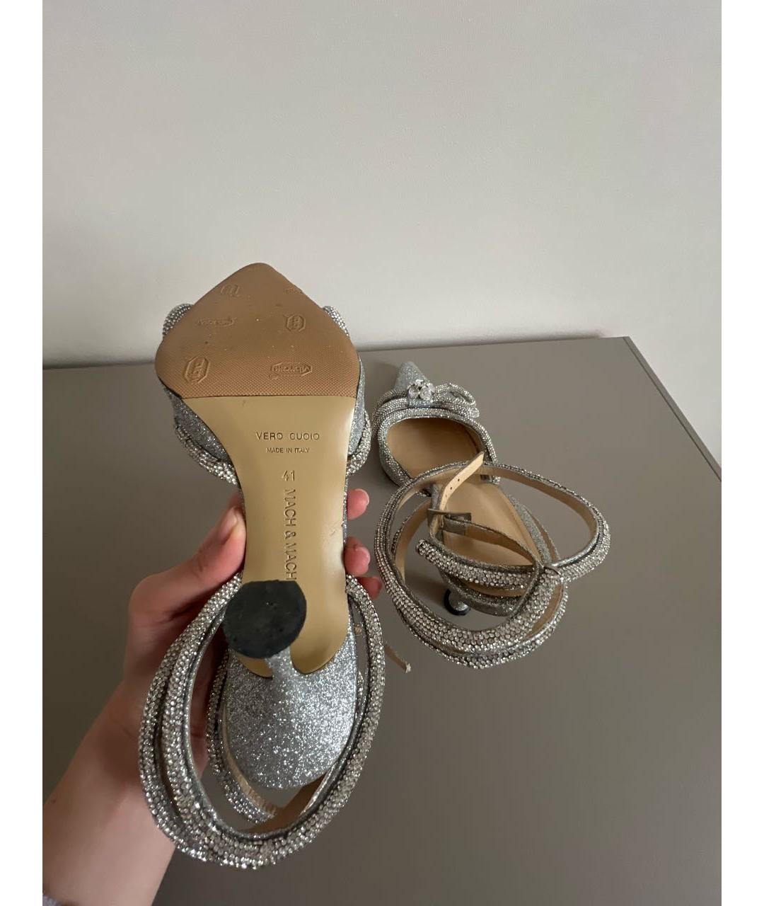 MACH&MACH Серебряные кожаные туфли, фото 5