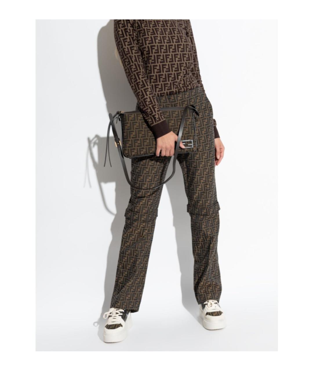 FENDI Коричневые кеды, фото 3