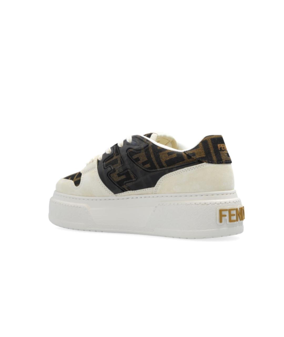 FENDI Коричневые кеды, фото 4