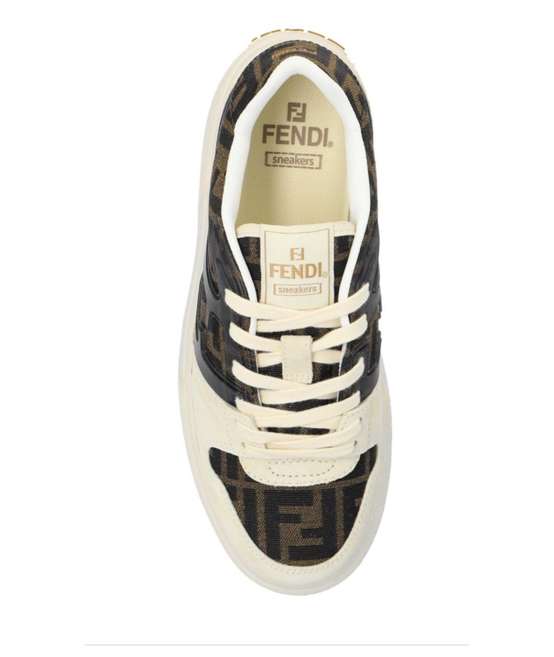FENDI Коричневые кеды, фото 5