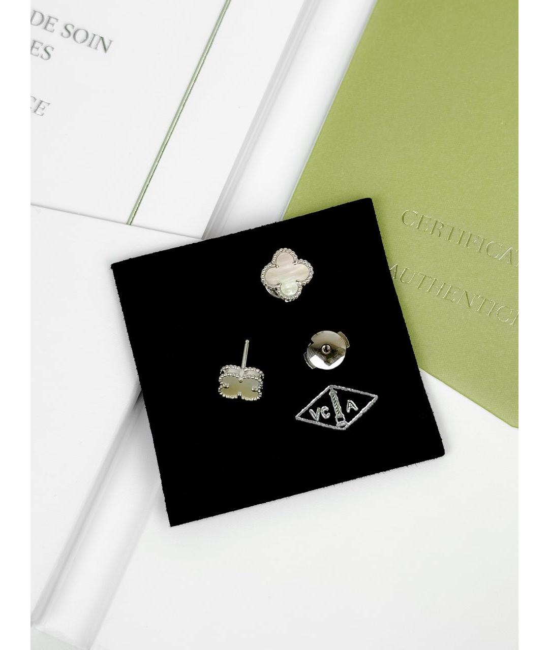 VAN CLEEF & ARPELS Белые серьги из белого золота, фото 5