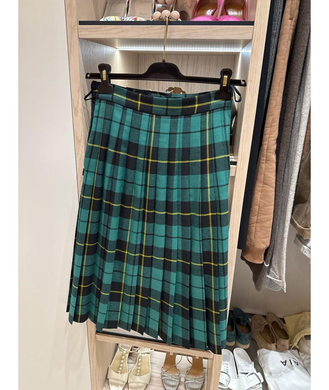 GUCCI Мульти шерстяная юбка миди, фото 2