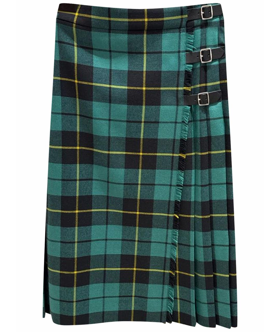 GUCCI Мульти шерстяная юбка миди, фото 1