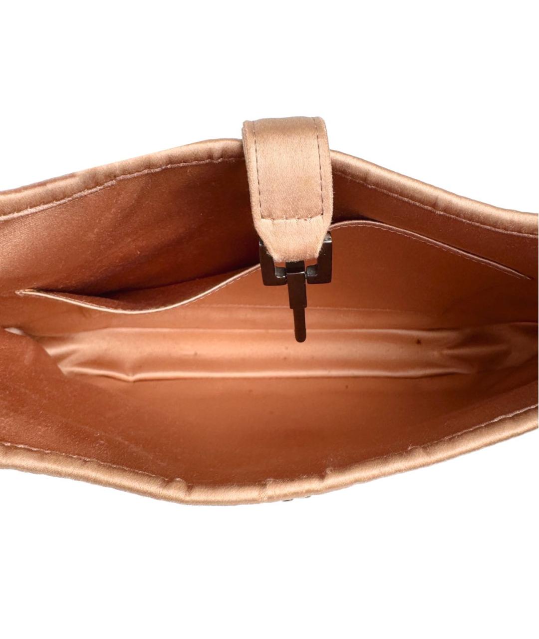 GUCCI Коралловая шелковая сумка с короткими ручками, фото 6