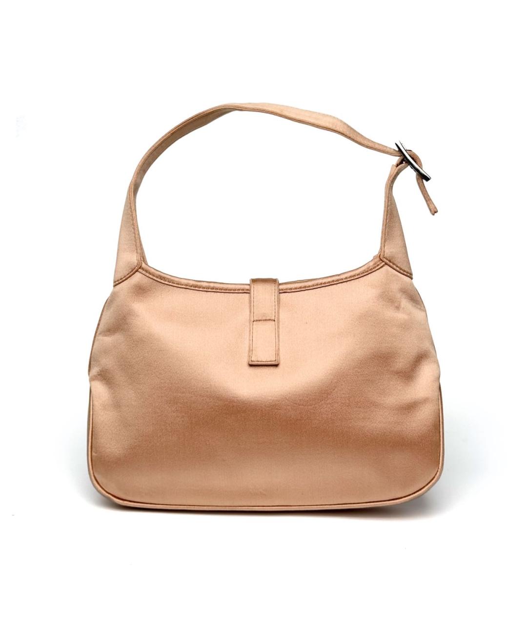 GUCCI Коралловая шелковая сумка с короткими ручками, фото 2