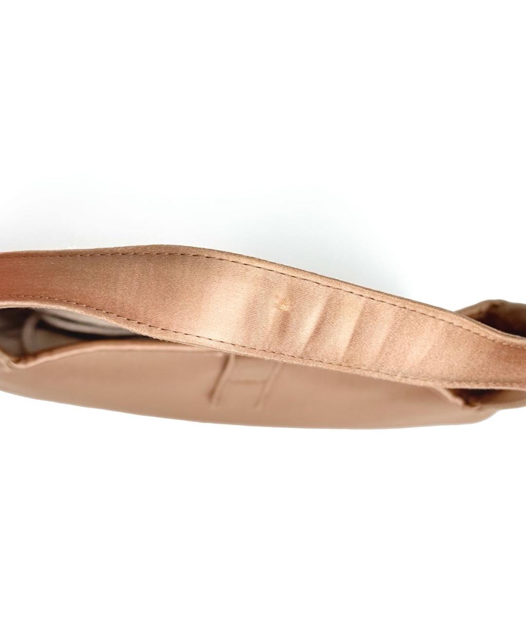 GUCCI Коралловая шелковая сумка с короткими ручками, фото 8