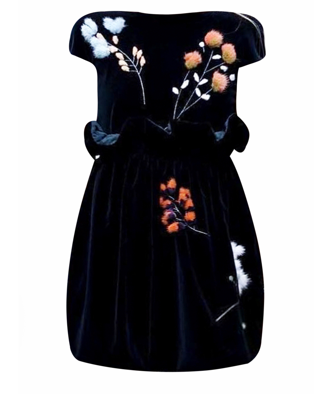 FENDI Черное бархатное коктейльное платье, фото 1