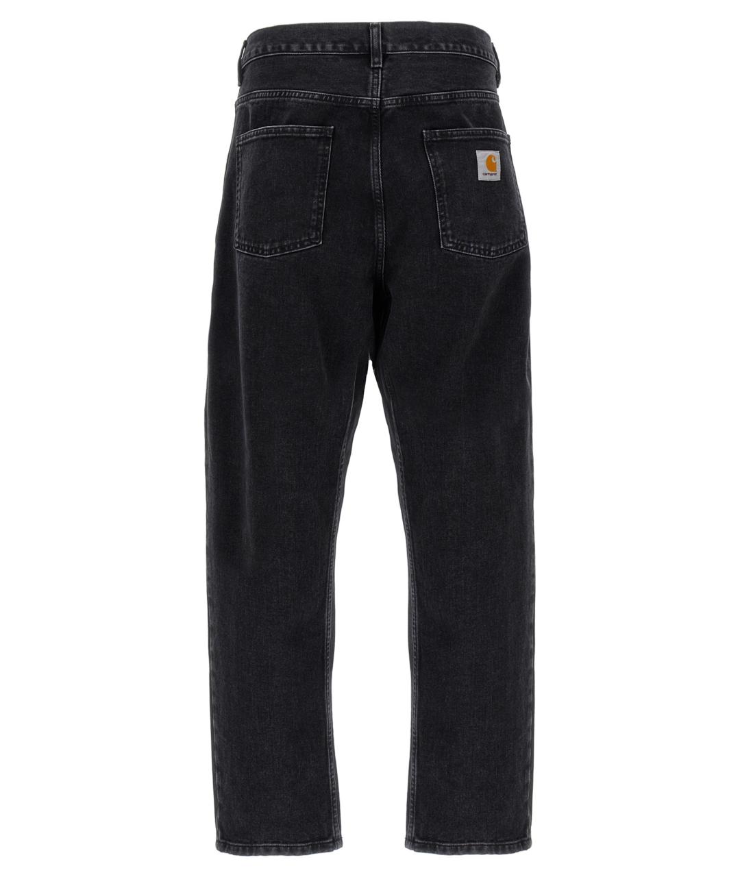 CARHARTT WIP Черные хлопковые прямые джинсы, фото 2