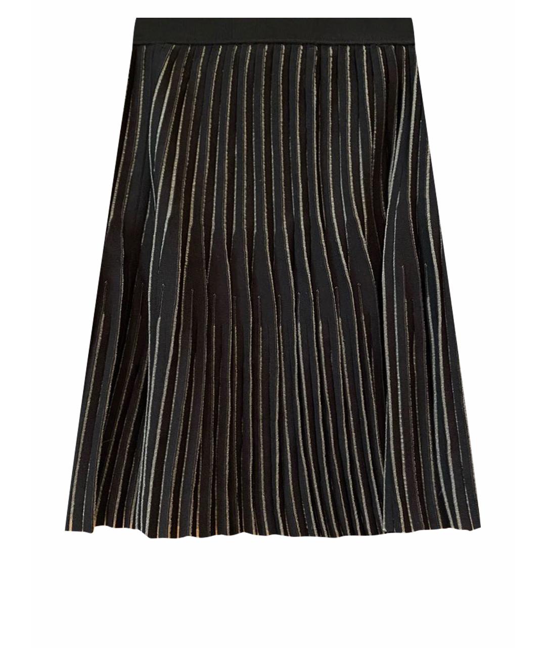 DION LEE Черная полиэстеровая юбка миди, фото 1