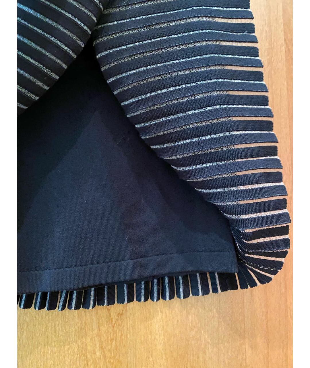 DION LEE Черная полиэстеровая юбка миди, фото 6