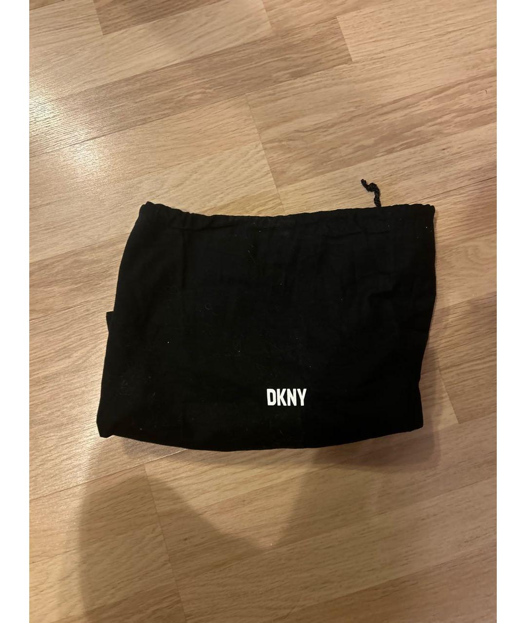 DKNY Черный кожаный рюкзак, фото 5