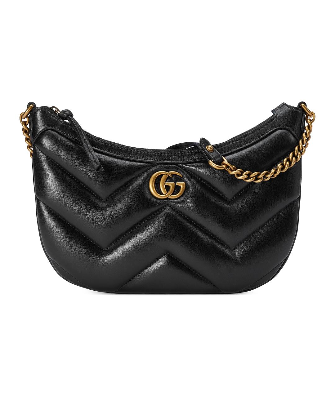 GUCCI Черная кожаная сумка через плечо, фото 1