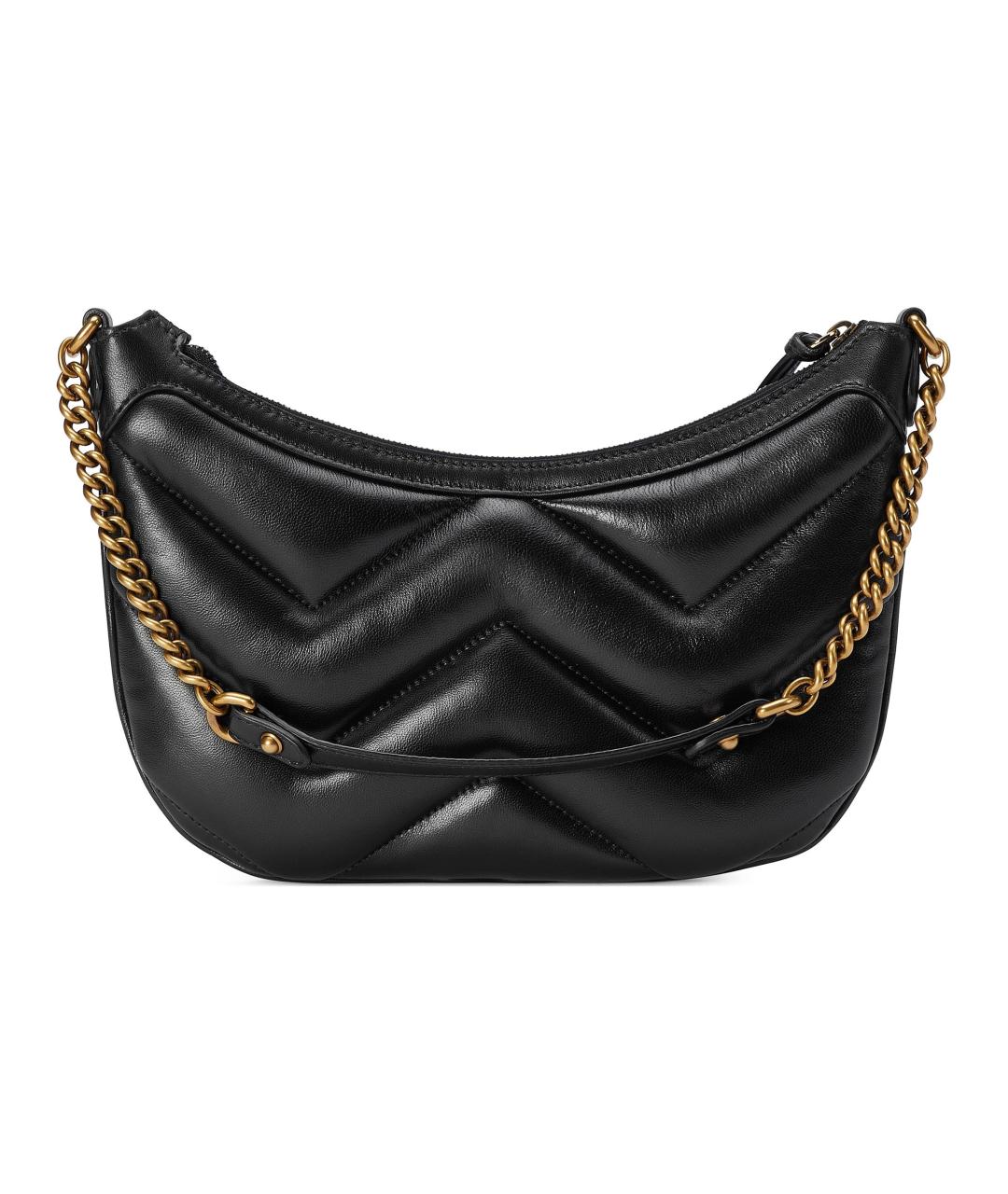 GUCCI Черная кожаная сумка через плечо, фото 4