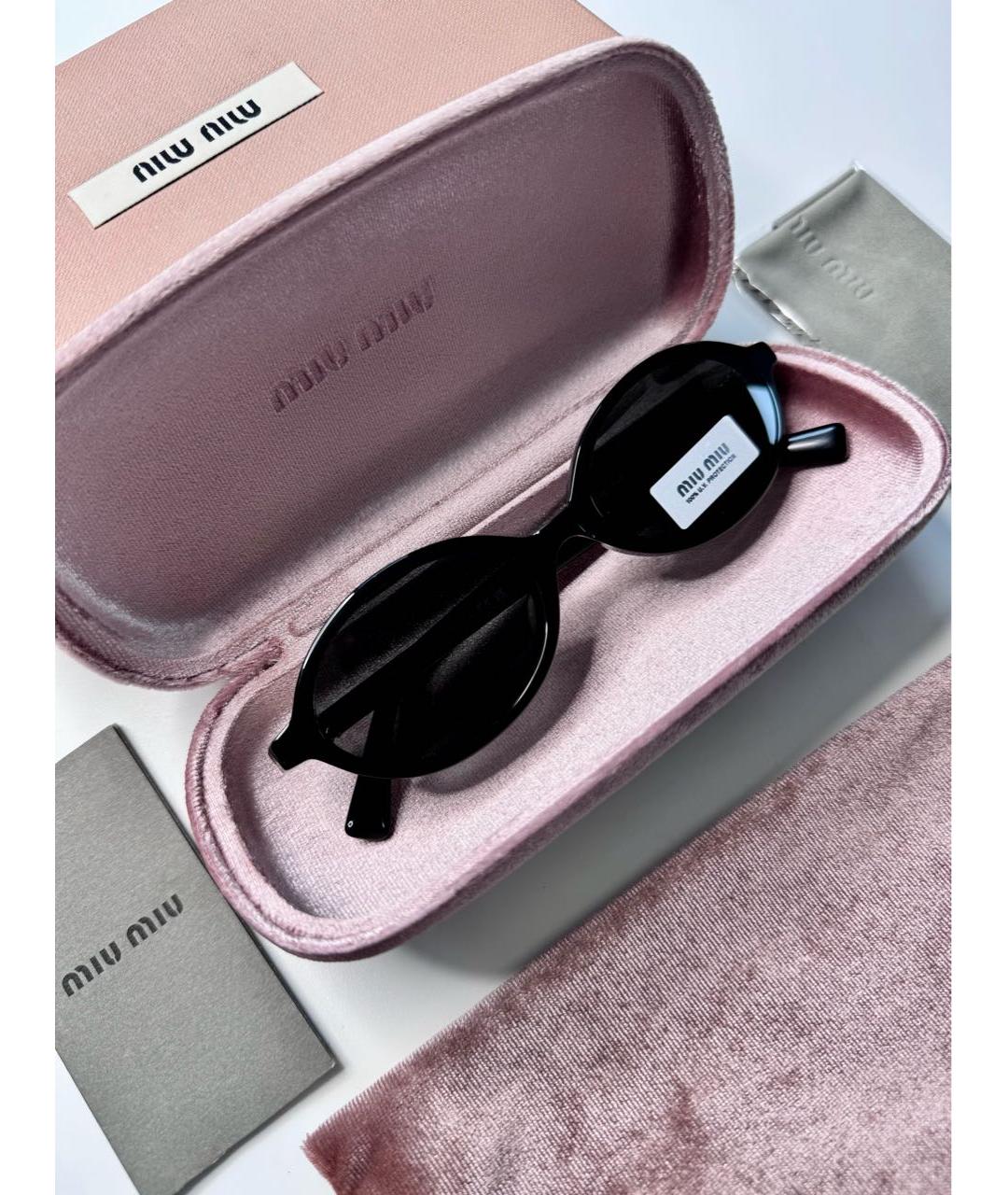 MIU MIU Черные солнцезащитные очки, фото 4