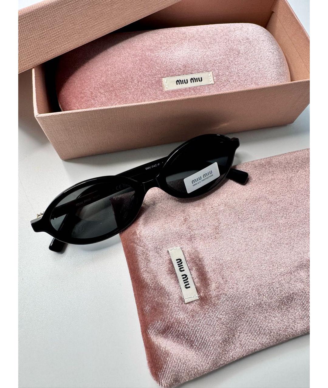 MIU MIU Черные солнцезащитные очки, фото 5
