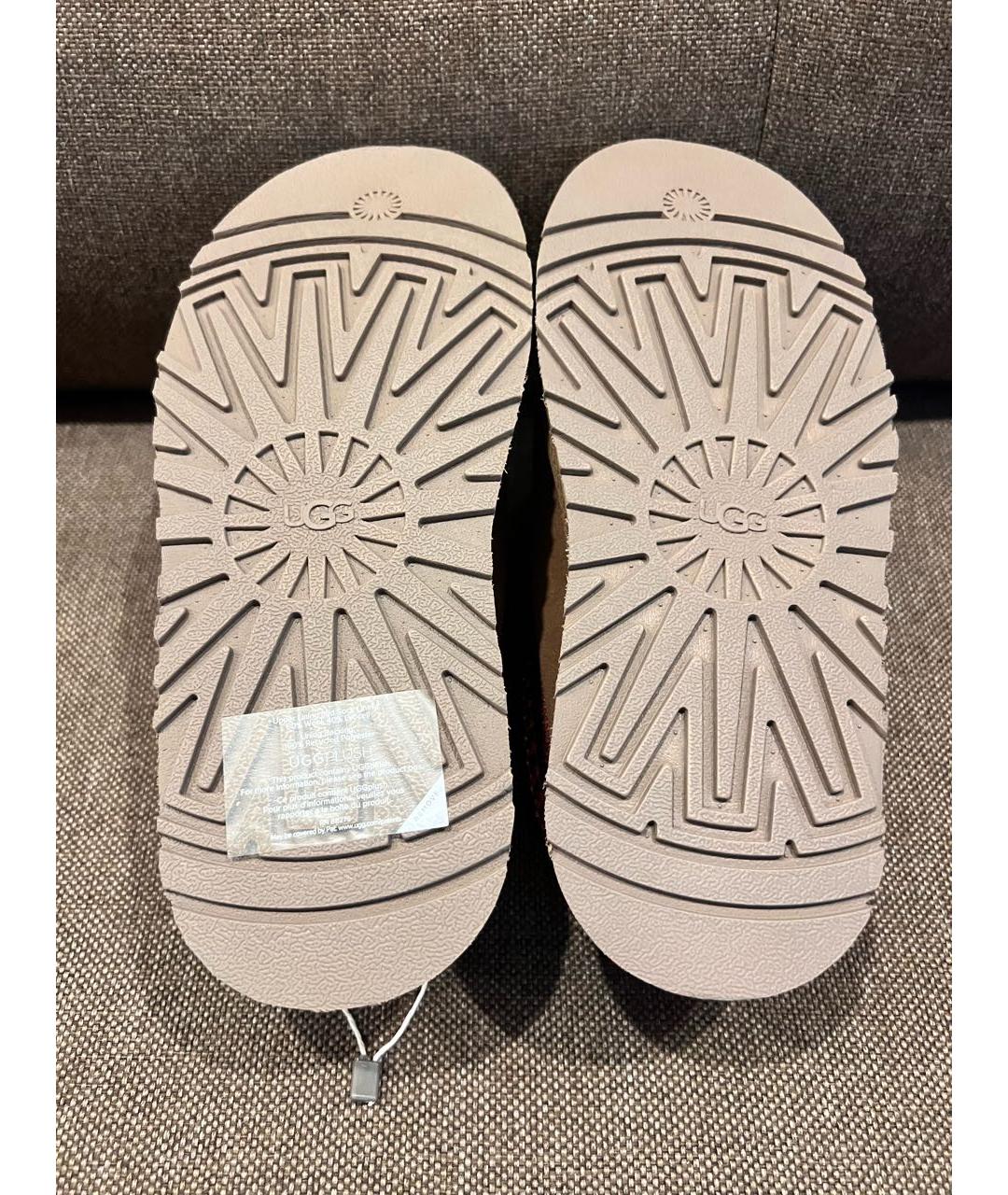 UGG AUSTRALIA Горчичные нубуковые ботинки, фото 6