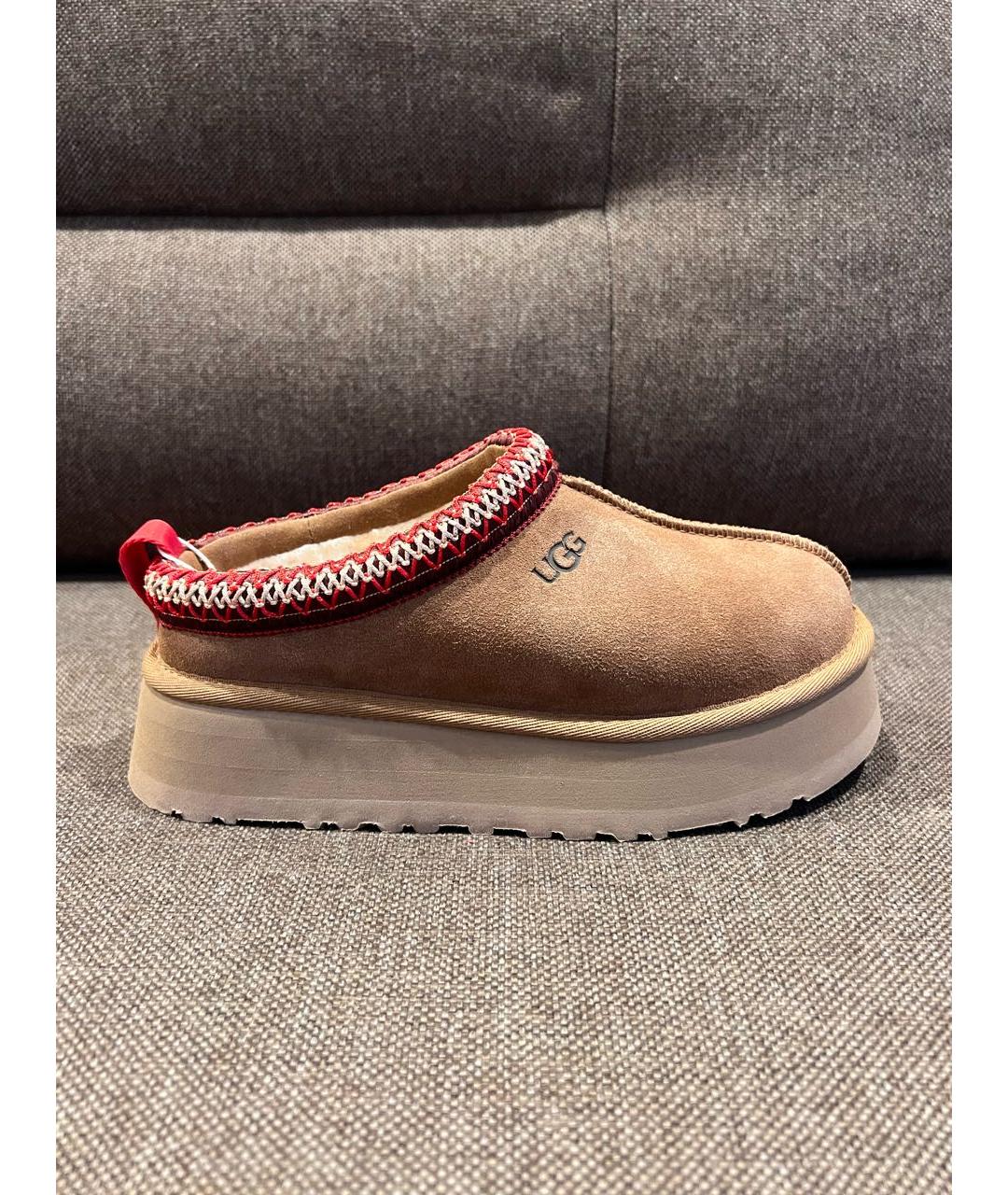 UGG AUSTRALIA Горчичные нубуковые ботинки, фото 8
