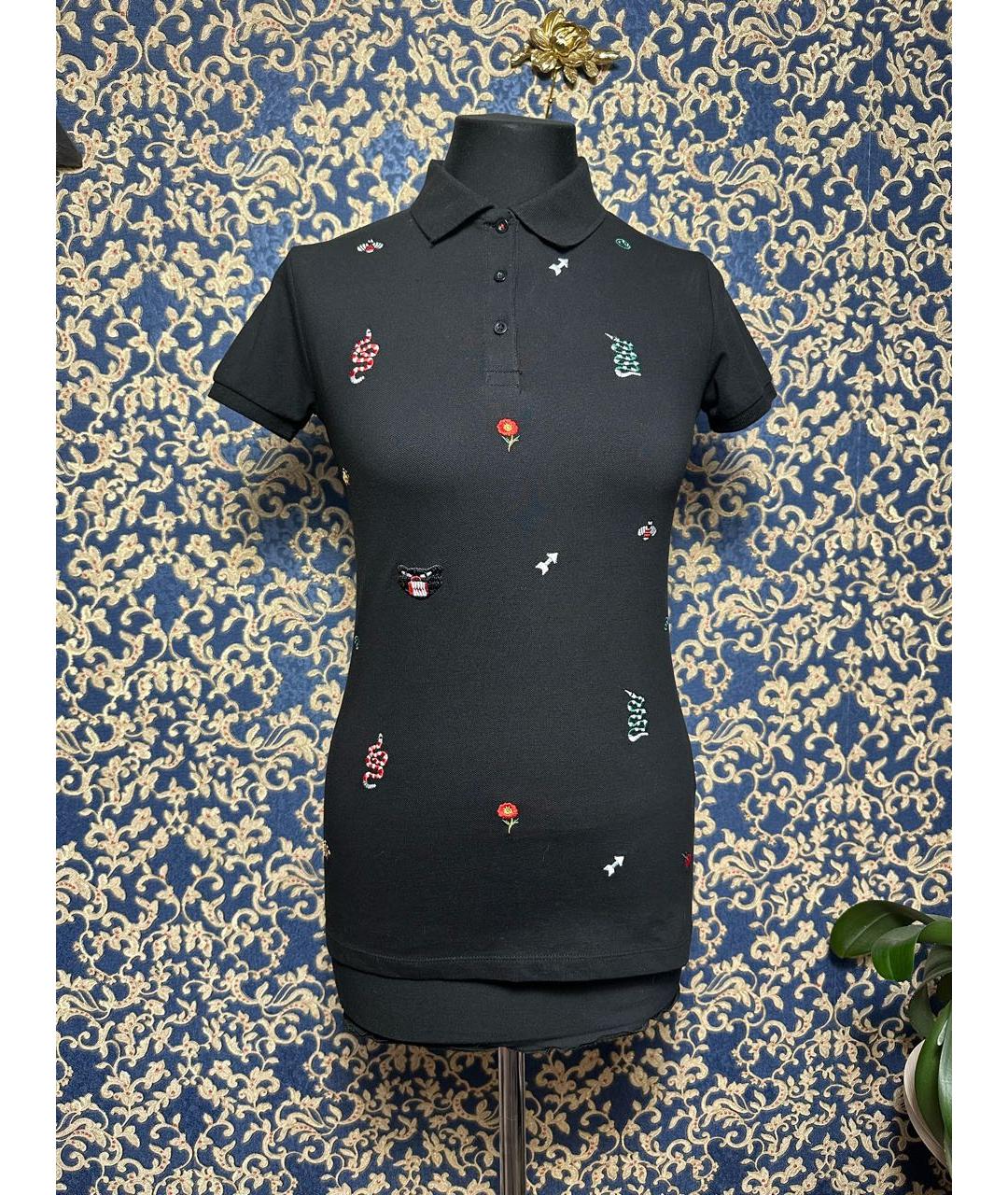 GUCCI Черная хлопковая футболка, фото 2
