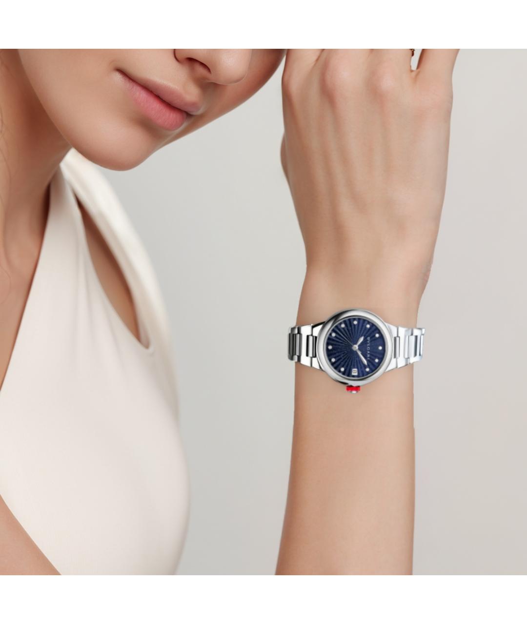 BVLGARI Серебряные металлические часы, фото 2