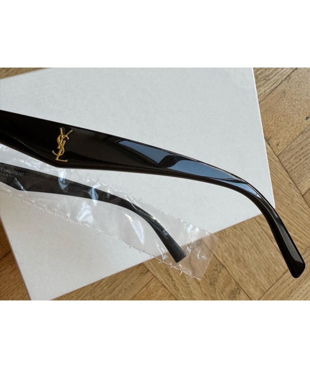 SAINT LAURENT Черные пластиковые солнцезащитные очки, фото 8