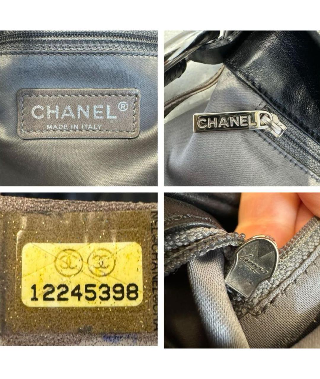 CHANEL Черная кожаная сумка через плечо, фото 4