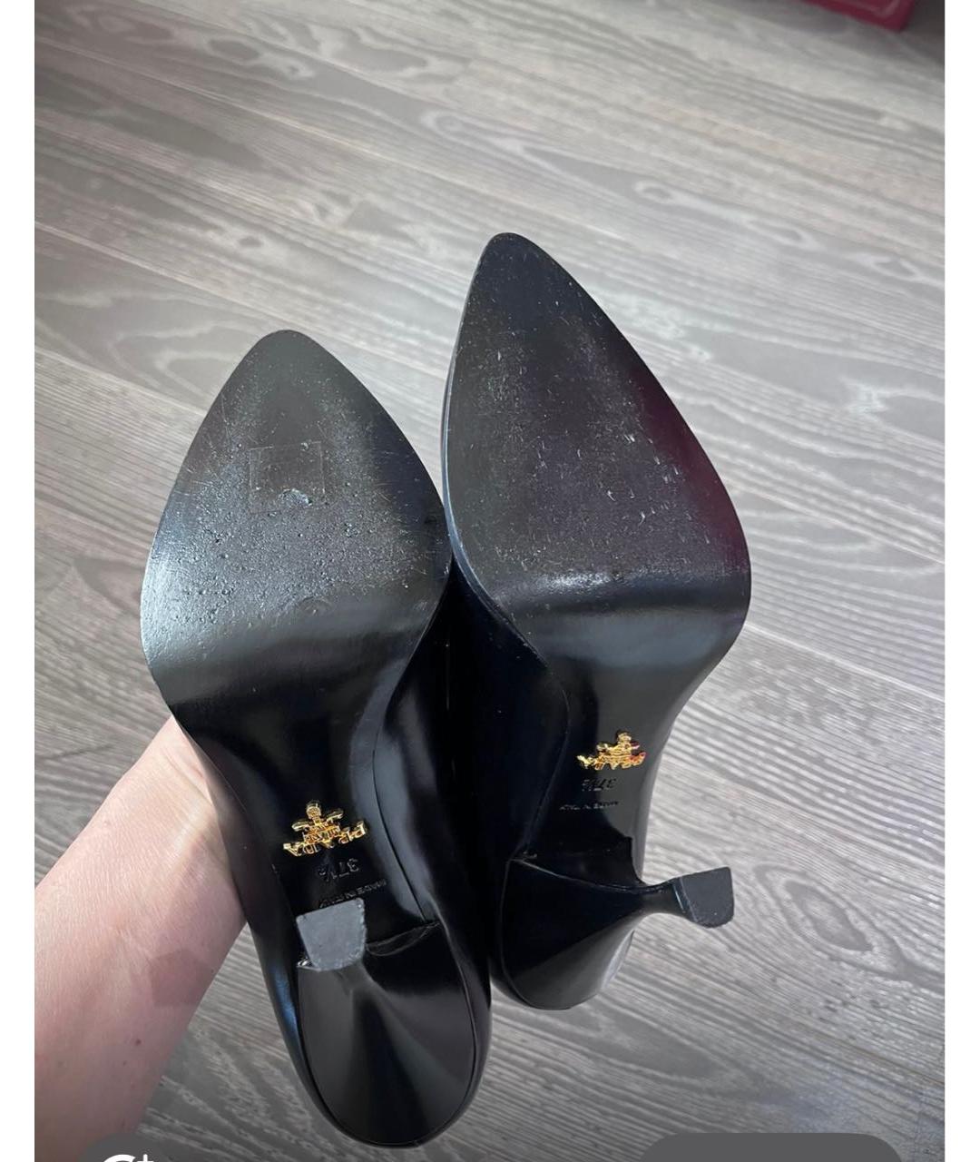 PRADA Черные кожаные туфли, фото 6