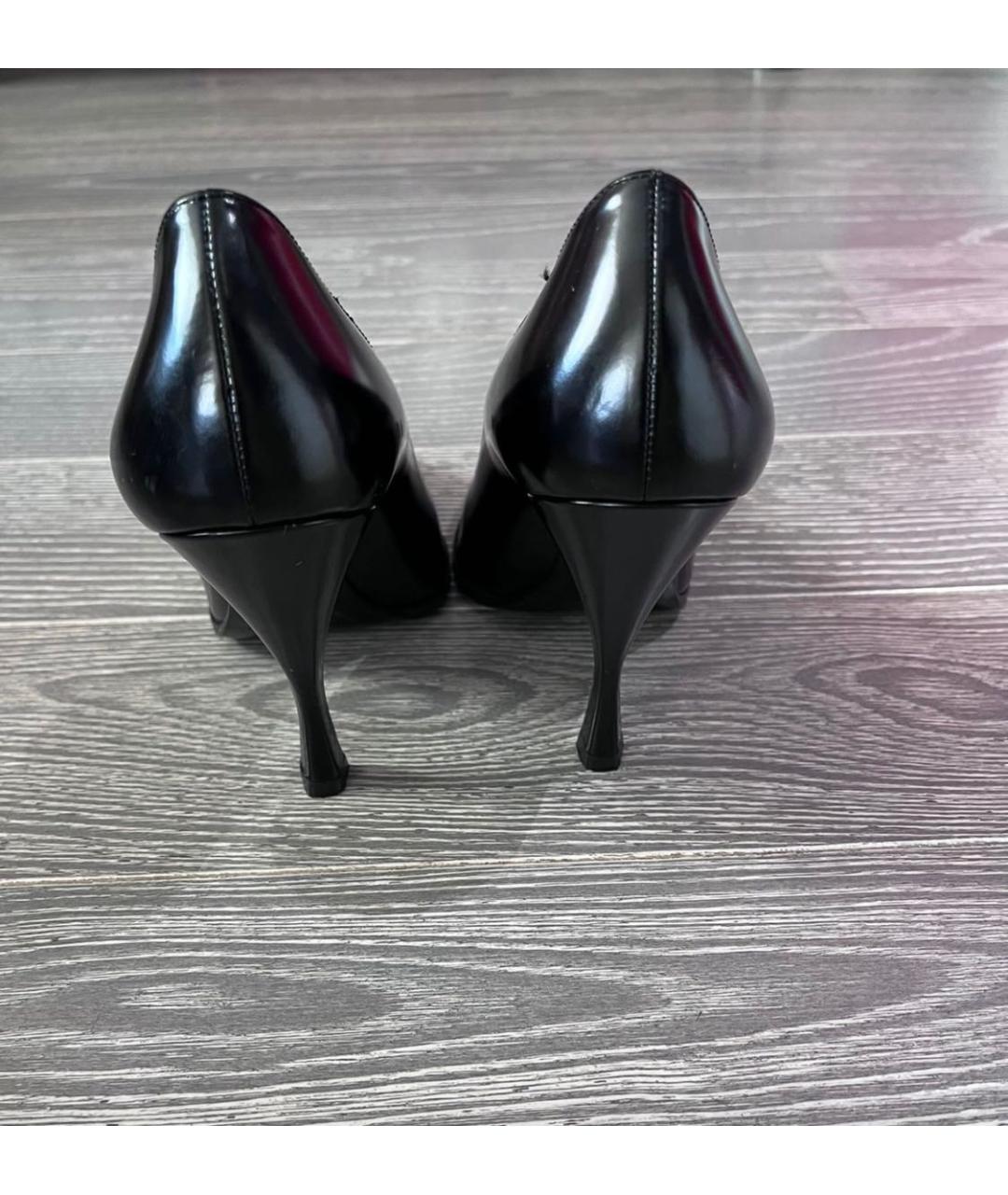 PRADA Черные кожаные туфли, фото 4