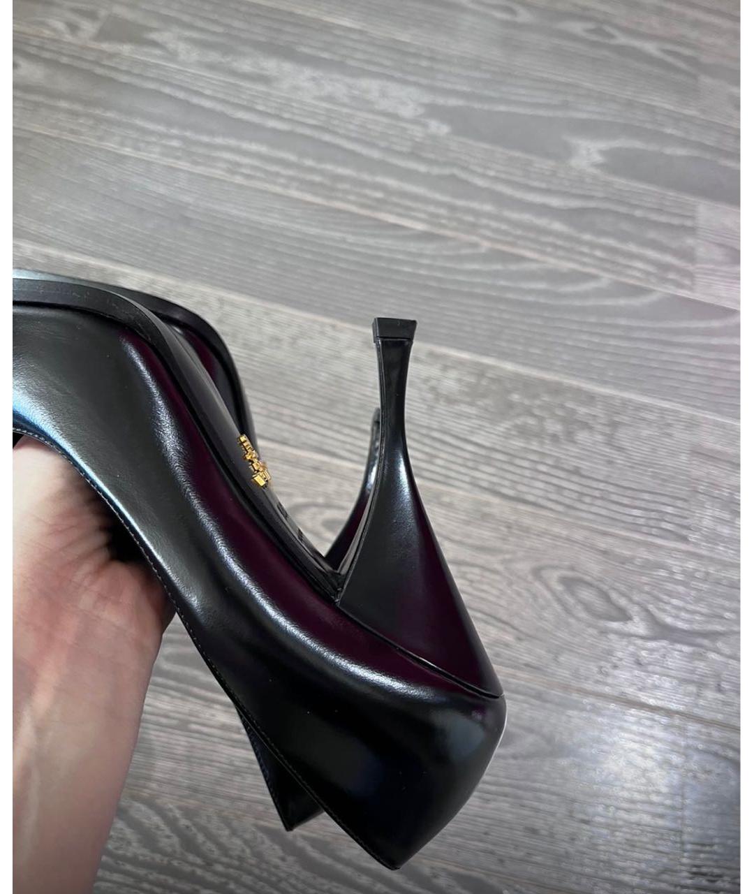 PRADA Черные кожаные туфли, фото 5