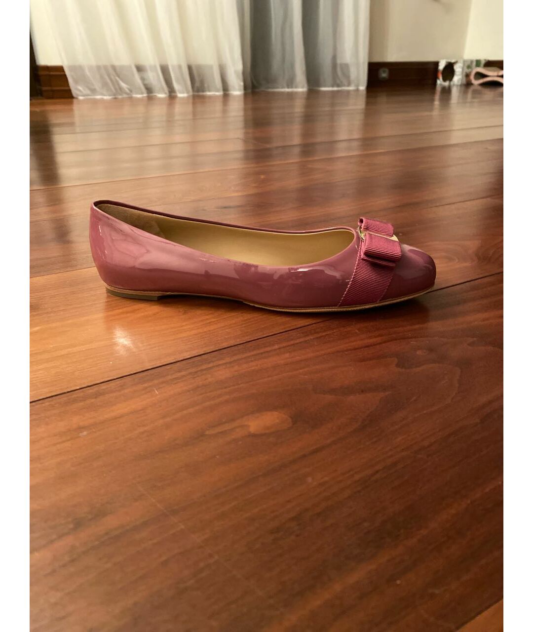 SALVATORE FERRAGAMO Розовые кожаные балетки, фото 7