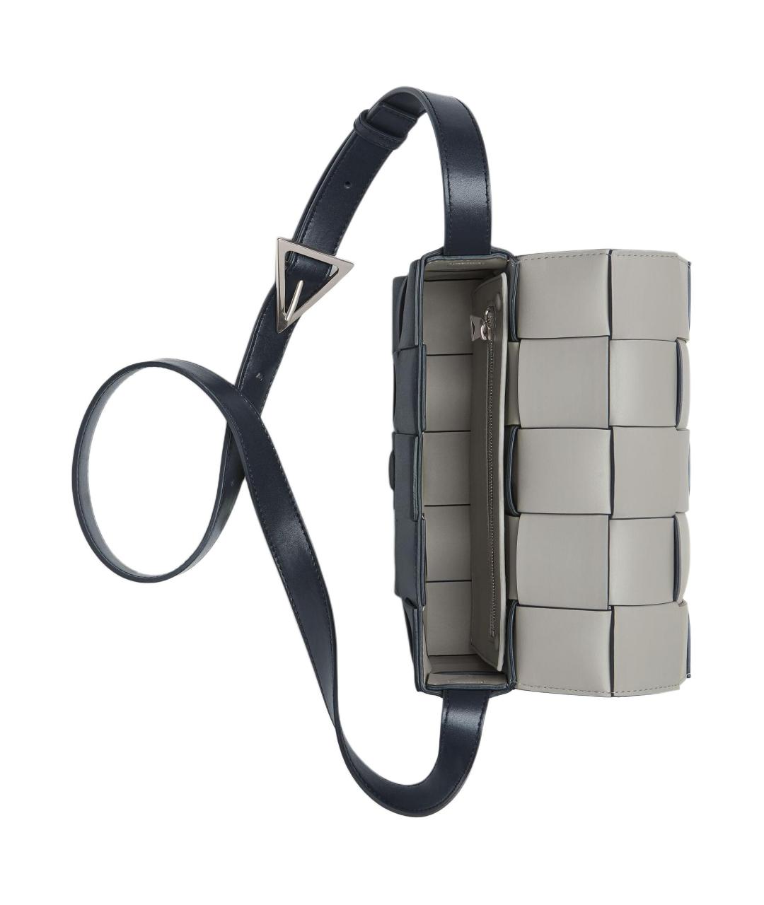 BOTTEGA VENETA Черная кожаная сумка на плечо, фото 4