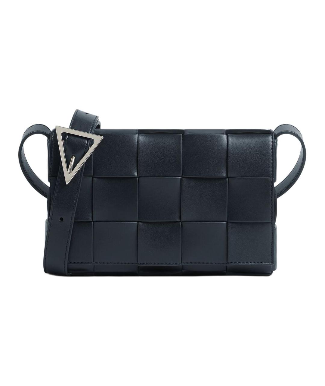 BOTTEGA VENETA Черная кожаная сумка на плечо, фото 1