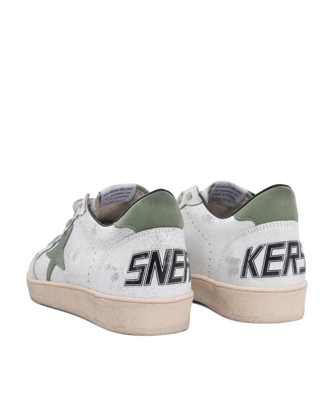 GOLDEN GOOSE DELUXE BRAND Белые кожаные низкие кроссовки / кеды, фото 3