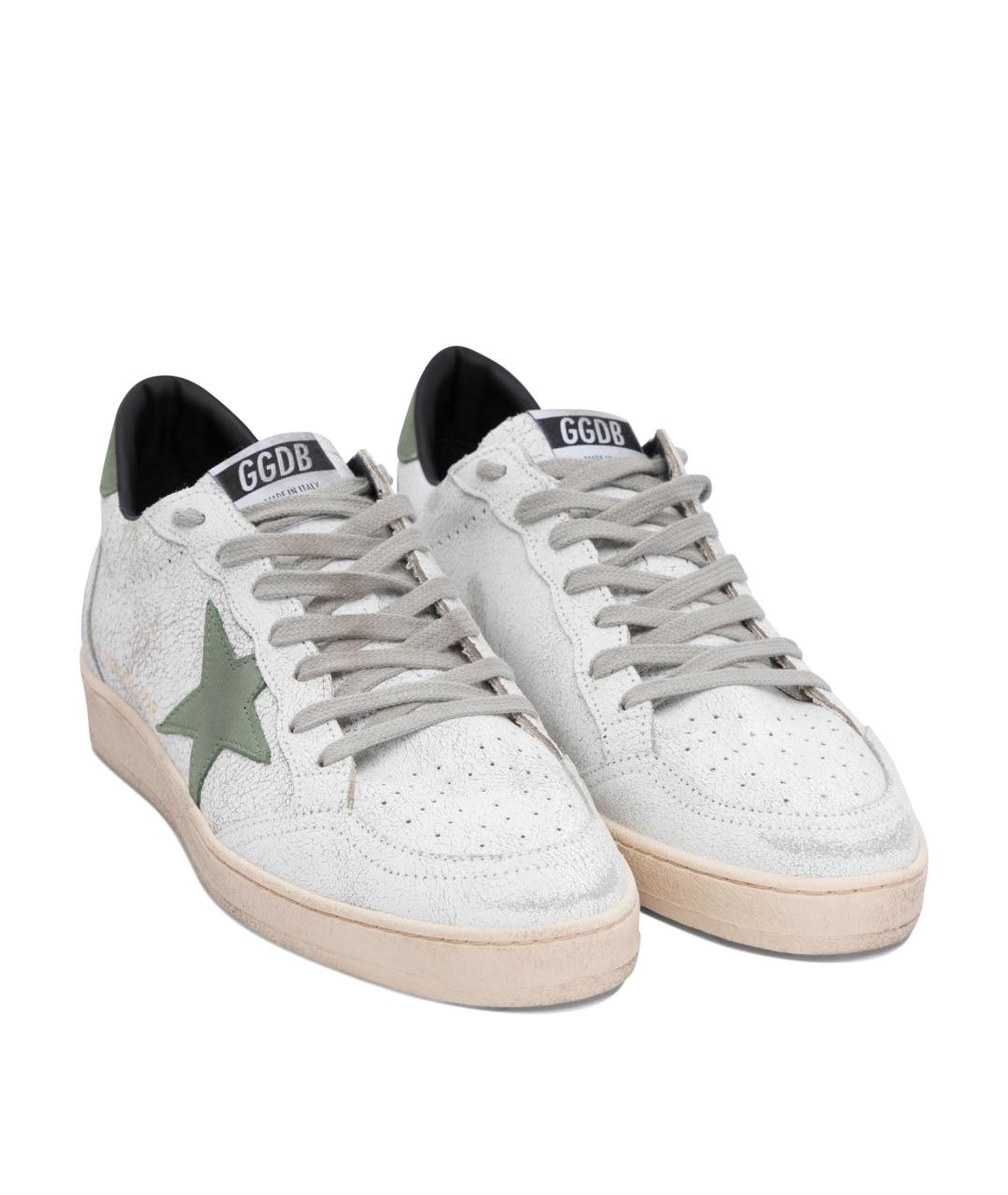 GOLDEN GOOSE DELUXE BRAND Белые кожаные низкие кроссовки / кеды, фото 2