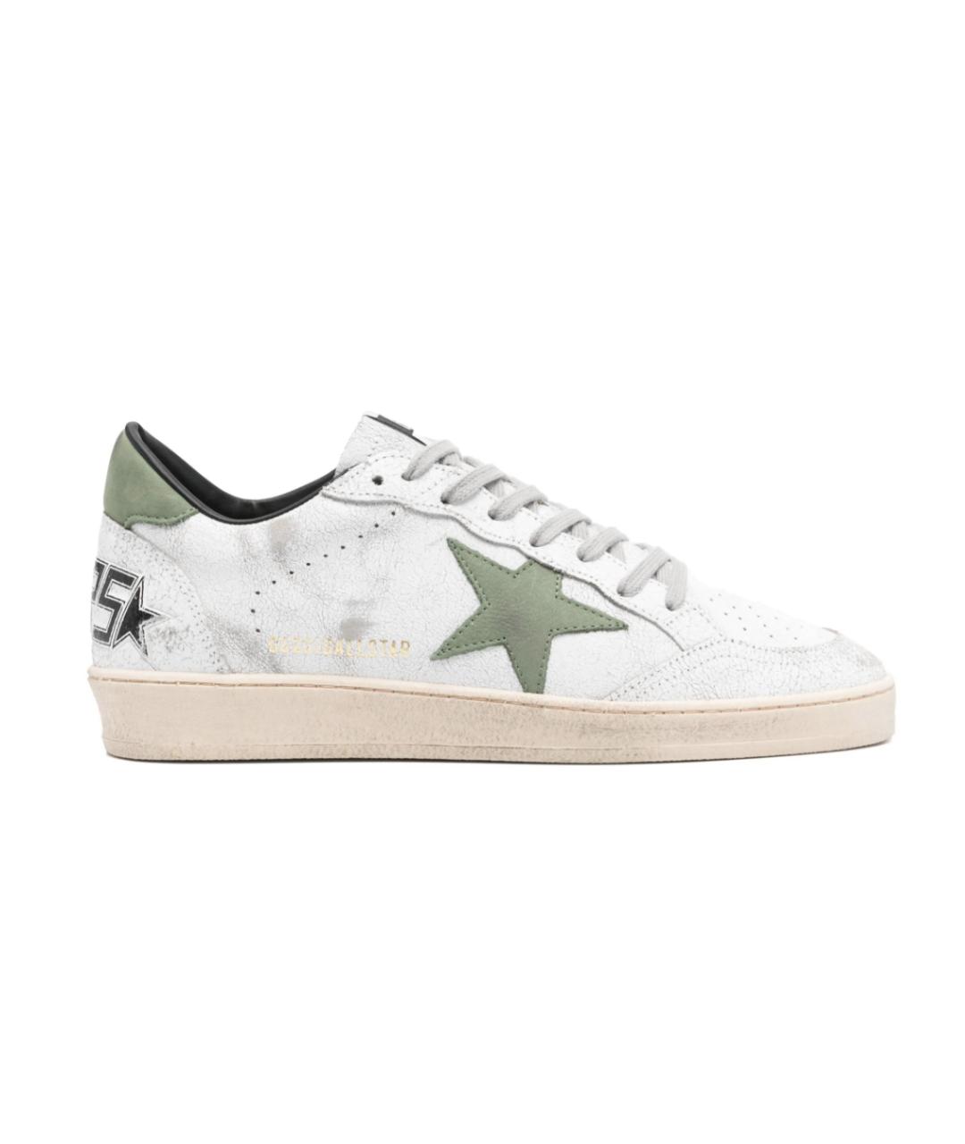 GOLDEN GOOSE DELUXE BRAND Белые кожаные низкие кроссовки / кеды, фото 1