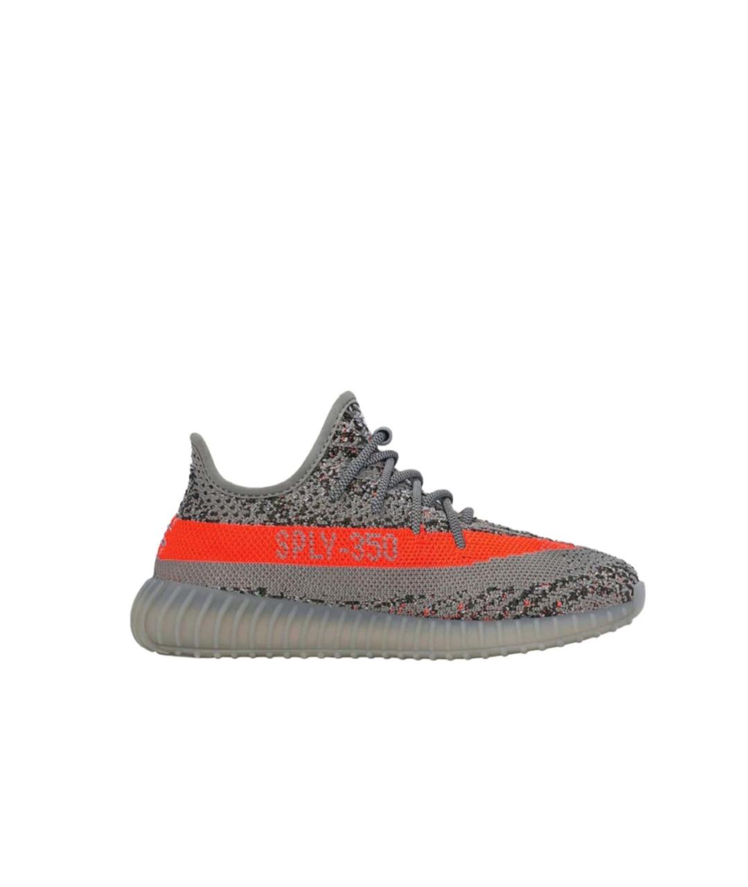 ADIDAS YEEZY Серые текстильные кеды, фото 1