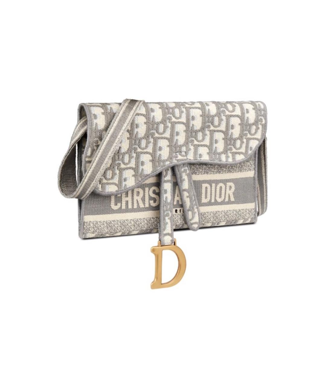 CHRISTIAN DIOR Серая сумка через плечо, фото 2
