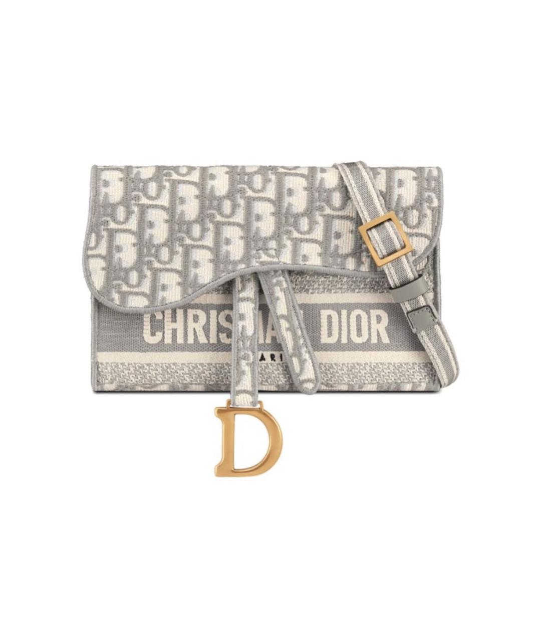 CHRISTIAN DIOR Серая сумка через плечо, фото 1