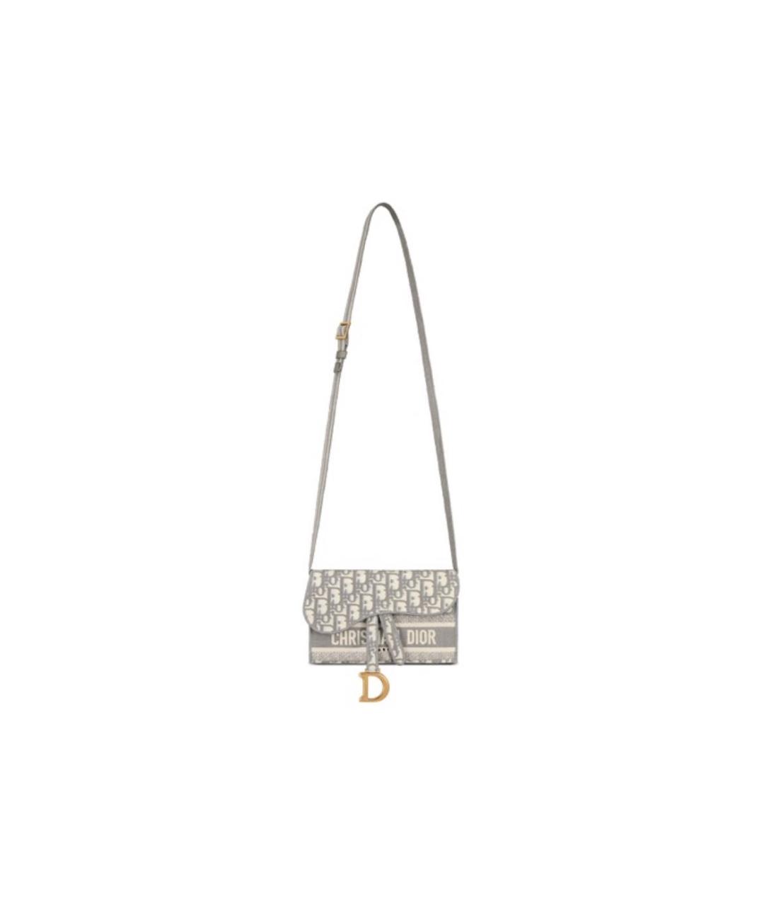 CHRISTIAN DIOR Серая сумка через плечо, фото 5