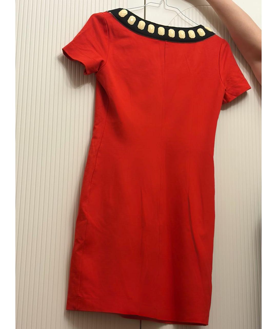LOVE MOSCHINO Красное вискозное платье, фото 2