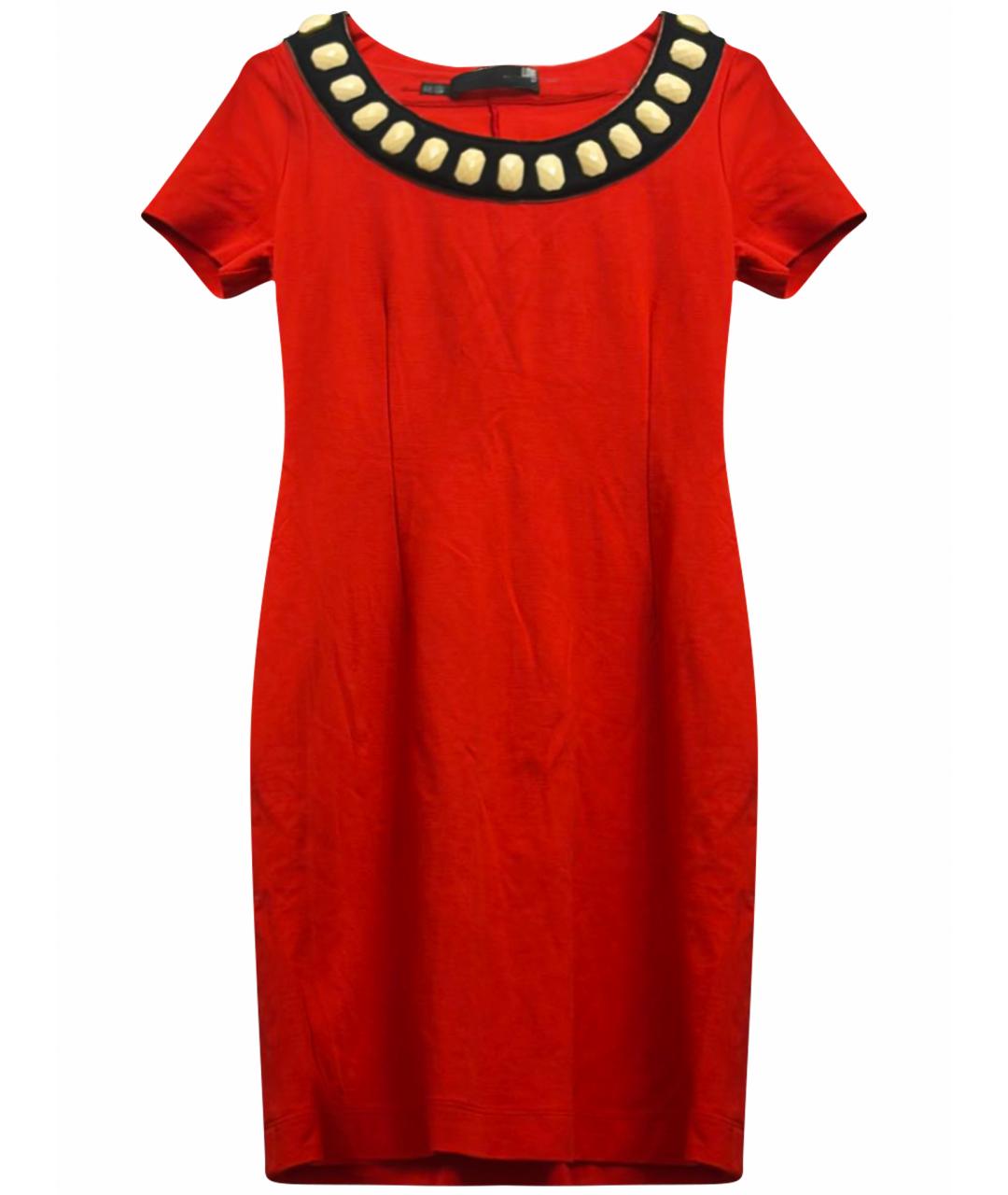 LOVE MOSCHINO Красное вискозное платье, фото 1