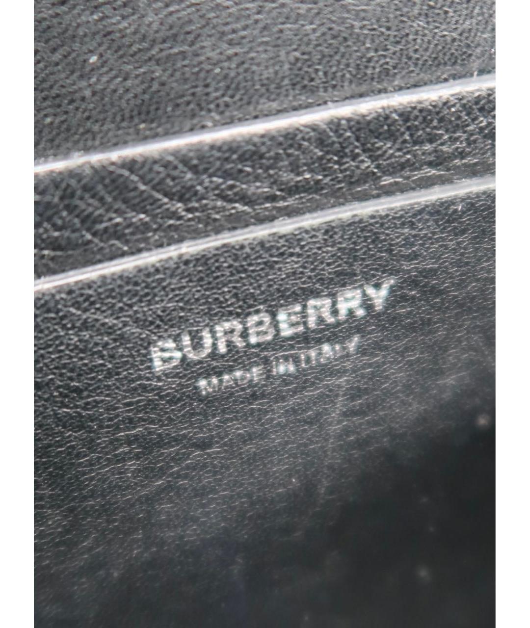 BURBERRY Черная кожаная сумка через плечо, фото 6